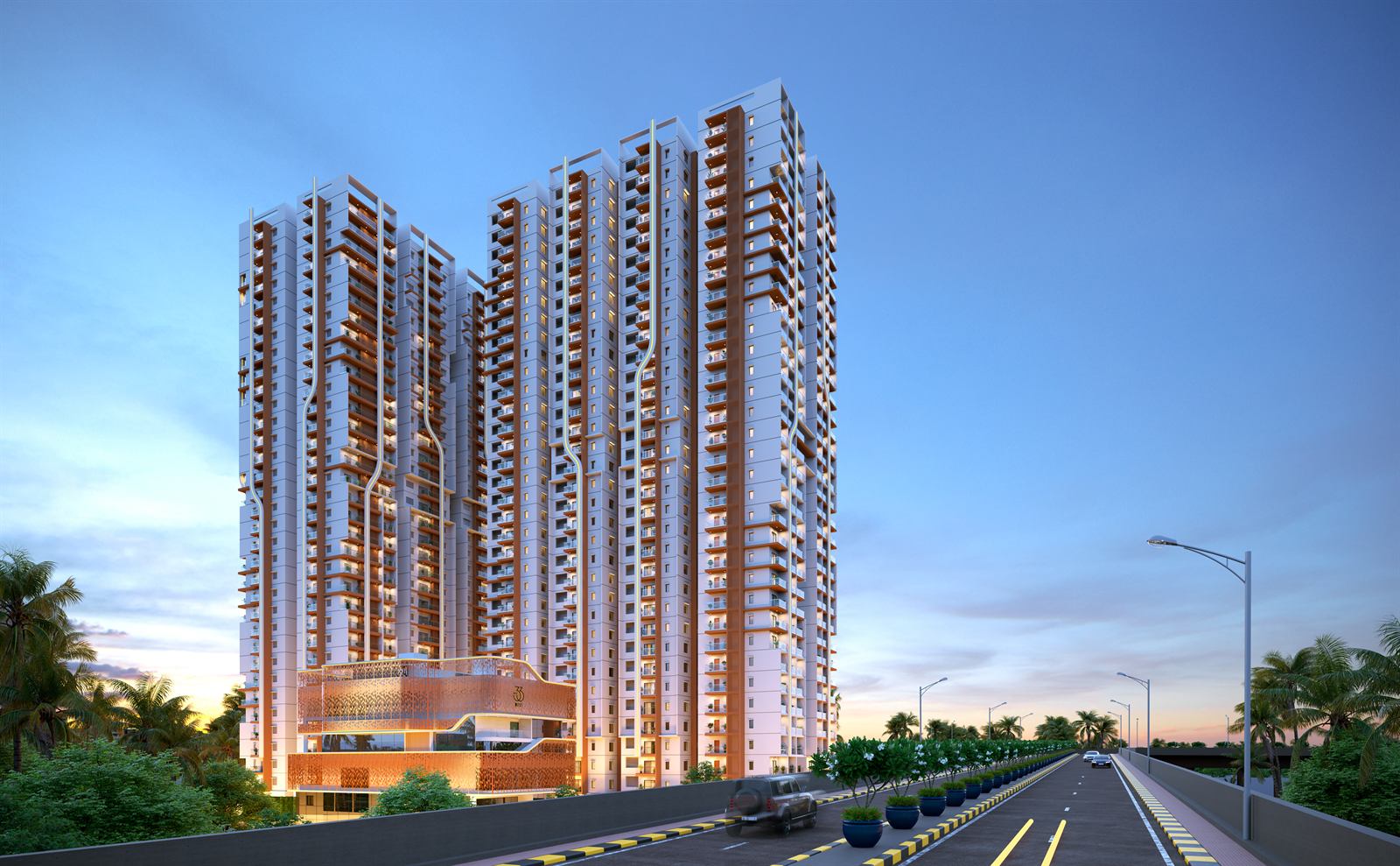Vertex 33 West apartments in Nallagandla
