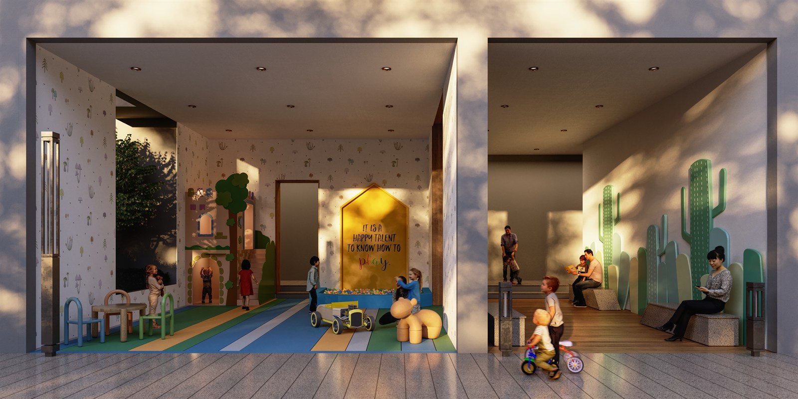 Children's indoor play area at Vertex 33 West